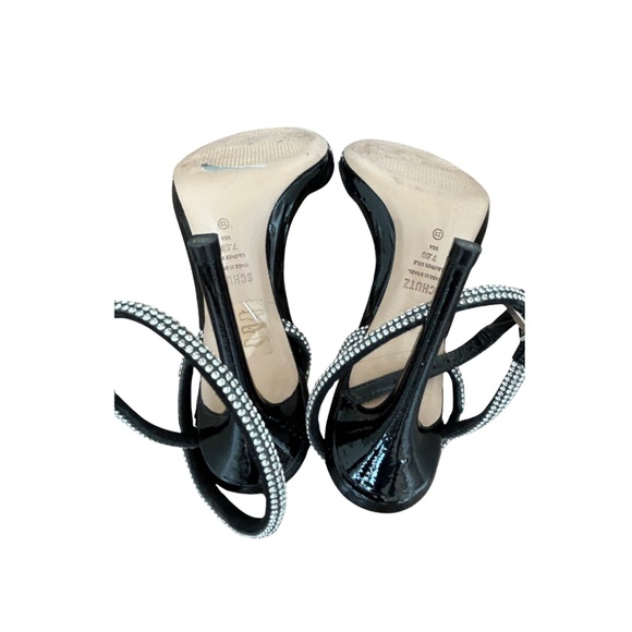 SCHUTZ Altina Glam Crystal Embellished Heel Sandals Sz 7.5 - Picture 13 of 15